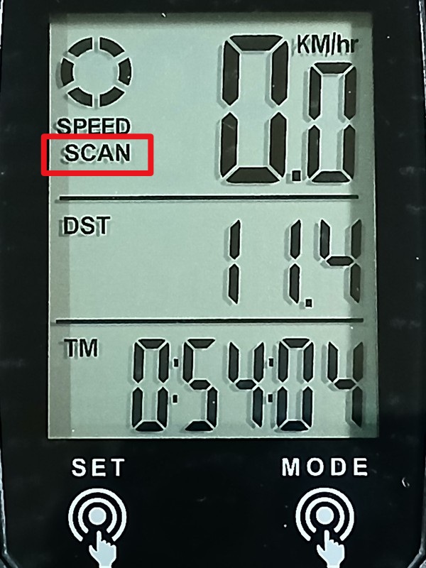 サイクルコンピューターの機能表示を自動切り替えにしたときの表示
