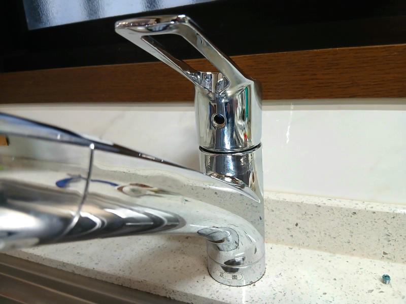 レバーハンドルを取り付けたところ